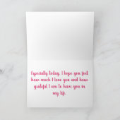 ハグとキスXOXOバレンタインデー シーズンカード (内部)