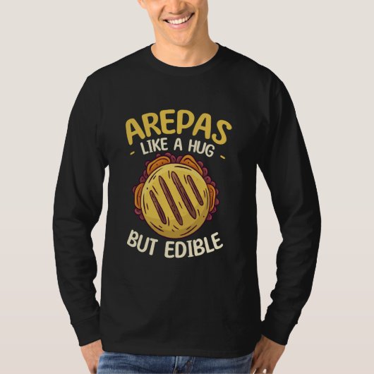 ハグのように味わうが食べられる – Arepa恋人 Tシャツ (正面)