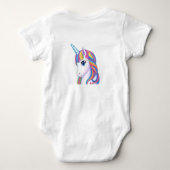 ハグのように柔ら包まれたく、愛のベビー布 ベビーボディスーツ (裏面)