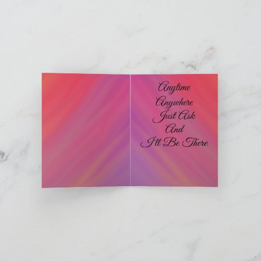 ハグのテディベアとハートが必要そうだね サンキューカード (内部)