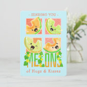 ハグのメロンを送る&キス |プン サンキューカード (スタンド正面)