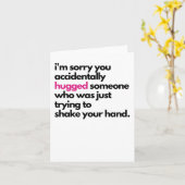 ハグの礼状についてすみません カード (黄色い花)