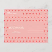 ハグはっきりしたとキス写真バレンタインデー シーズンポストカード (裏面)