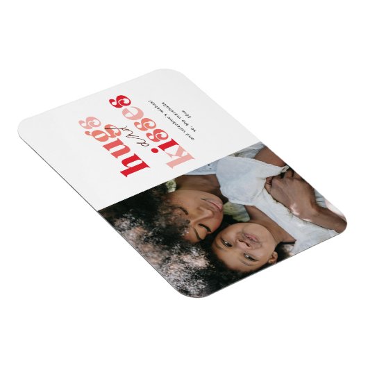 ハグはっきりしたとキス写真バレンタインデー マグネット (右側)