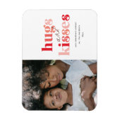 ハグはっきりしたとキス写真バレンタインデー マグネット (縦)