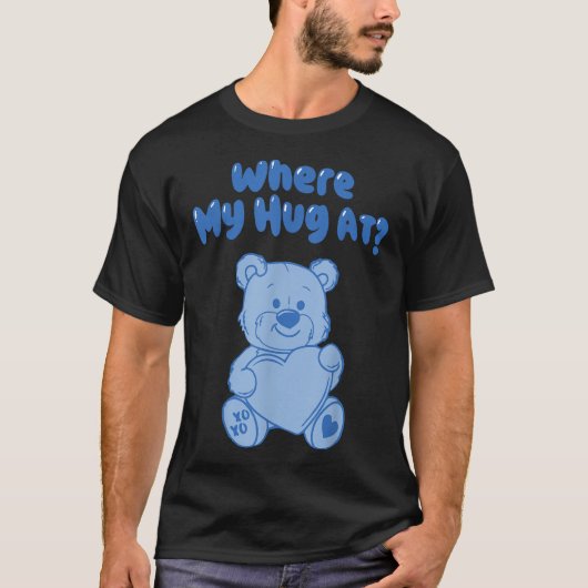 ハグはどこ?テディベア公式 Tシャツ (正面)