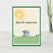 ハグはコアラのクマの健康を良くする カード (正面)