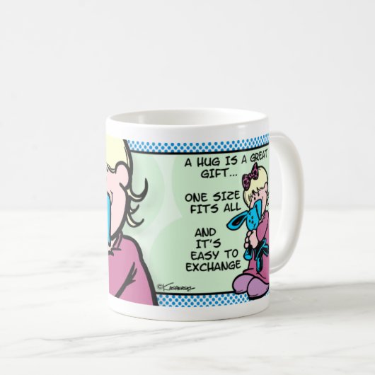 ハグは素晴らし贈り物… コーヒーマグカップ (正面右)