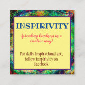 ハグを安全に送る」感動的な親切カード スクエア名刺 (裏面)