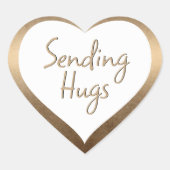 ハグを送ります イリデセント ブロンズ ハート ハートシール (正面)