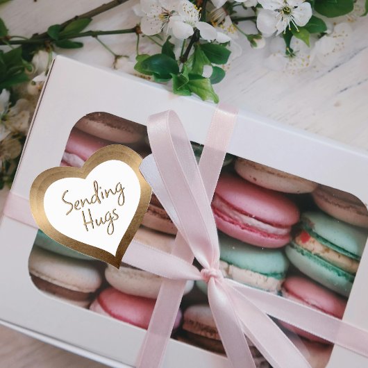 ハグを送ります イリデセント ブロンズ ハート ハートシール