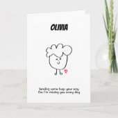 ハグを送ります オーダーメイド 誕生日 カード (正面)