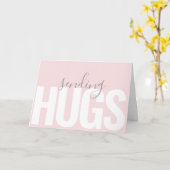 ハグを送る現代のテキスト、あなたのことを考えたカード カード (黄色い花)