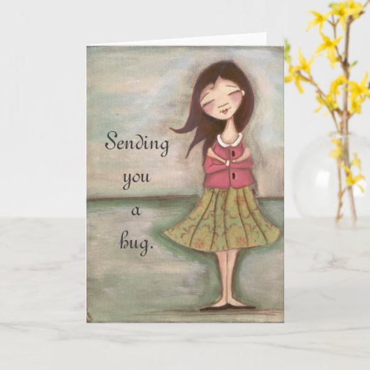 ハグを送る – Greeting Card カード (黄色い花)