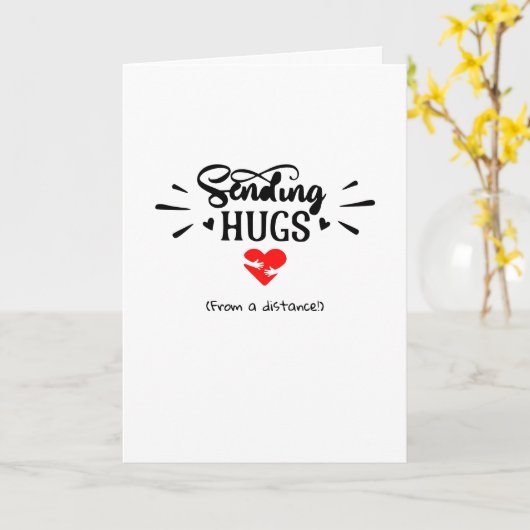 ハグを遠くから送る カード (黄色い花)