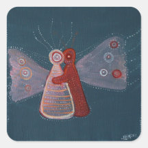 ハグアート絵画ズスクエアステッカー、光沢