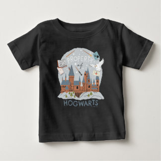 ハグウォーツの漫画グラフィック ベビーTシャツ
