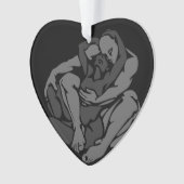ハグオーナメントパーソナライズされた – ラブギフト オーナメント (正面)