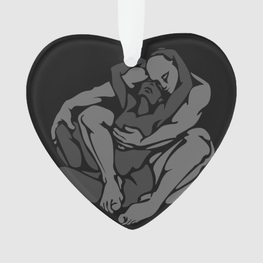 ハグオーナメントパーソナライズされた – ラブギフト オーナメント (正面)