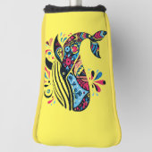 ハグカラフルクジラ ゴルフヘッドカバー (回転90)