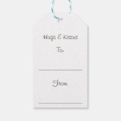 ハグキスかわいいラクーン吹のキスクリスマス ギフトタグ (裏面)