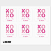 ハグキスバルーンレターバレンタインデー スクエアシール (シート)