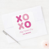 ハグキスバルーンレターバレンタインデー スクエアシール (封筒)