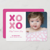 ハグキスバルーンレターフォトバレンタインカード シーズンカード (正面/裏面)