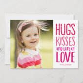 ハグキスラブバレンタインデーの写真カード シーズンカード (正面)