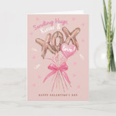 ハグキス&ラブフォイル風船バレンタインカード シーズンカード (正面)