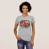 ハグキス 愛を深めて心配を減らそう ハート Tシャツ (正面フル)