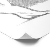 ハグスのポスター – 愛する抱擁姿勉強スケッチ ポスター (角)