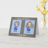 ハグズ&キスツインハッピーバースデー カード (黄色い花)