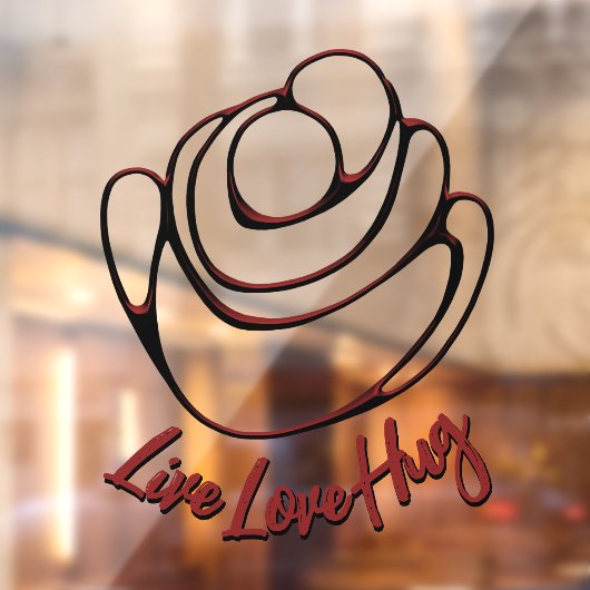 ハグデカールパーソナライズされたラブハグスウィンドウリッキング ウィンドウサイン (シート2)