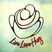 ハグデカールパーソナライズされたラブハグスウィンドウリッキング ウィンドウサイン (シート3)