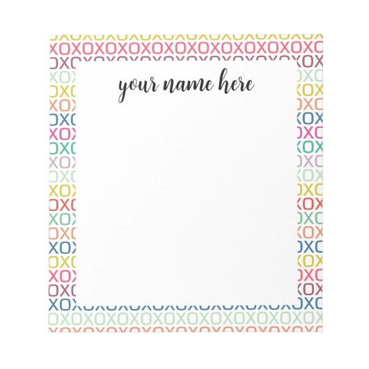 ハグパーソナライズされたとキスメモ帳 ノートパッド (正面)