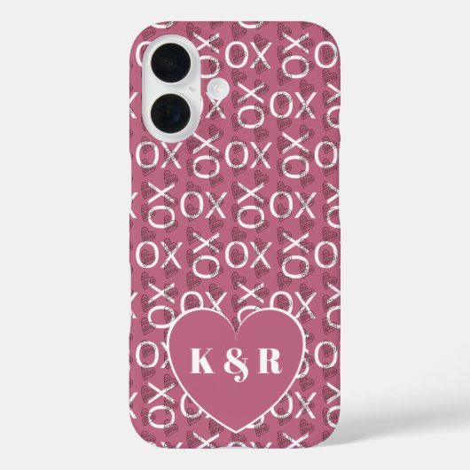 ハグパーソナライズされたキスXOXOピンク Case-Mate iPhoneケース (裏面)