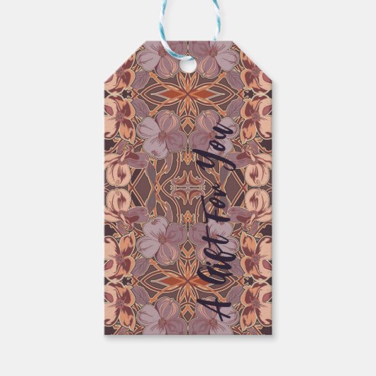 ハグビクトリアンウッドヴィンテージフローラ ギフトタグ (正面)