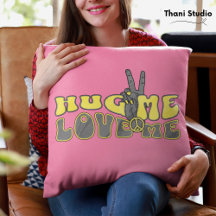 ハグミーラブミーピースサインヴィンテージレトロバレンタイン