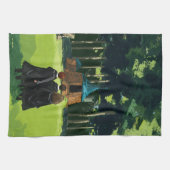 ハグリッドの小屋のハリー・ポッター™、ロン、ハーマイオニー キッチンタオル (横)