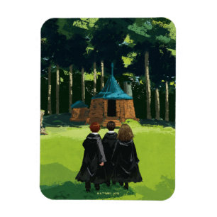 ハグリッドの小屋のハリー・ポッター™、ロン、ハーマイオニー マグネット