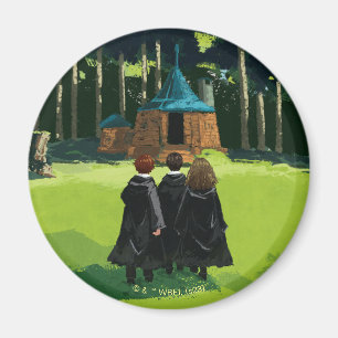 ハグリッドの小屋のハリー・ポッター™、ロン、ハーマイオニー マグネット