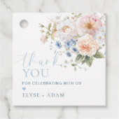 ハグローブ ブルー フローラル サンクス フェイバー フェイバータグ (正面)