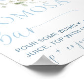 ハグローブ ブルー フローラル モモサ バー ポスター (角)