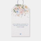 ハグローブ ブルー フローラル レット ラブ ブルーム フェイバー ギフト タグ (裏面)