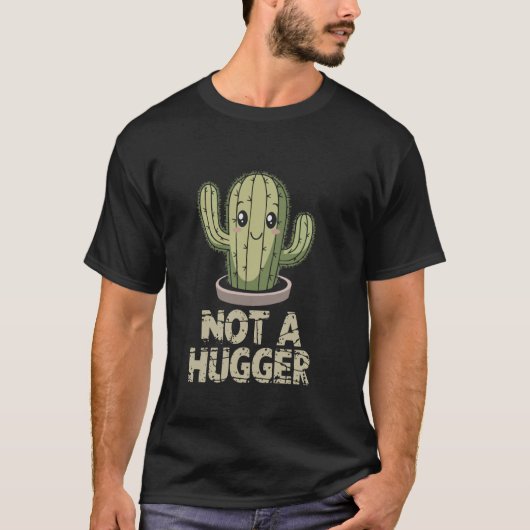 ハグ好きじゃないサボテン ネタ 02 Tシャツ (正面)