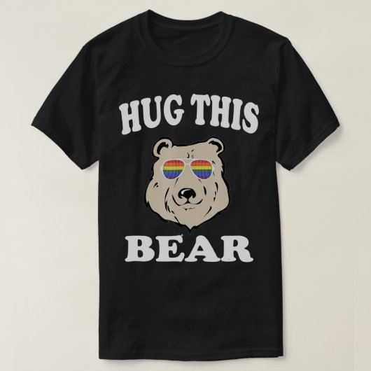 ハグ彼のクマゲイLGBギフトおもしろい  Tシャツ (デザイン正面)