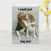 ハグ救済パップ言う**ハッピーバースデーツインカード** カード (黄色い花)