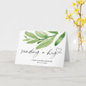 ハグ検疫の社会的距離を送信恋しく思する カード (黄色い花)