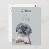 ハグ犬はがき ポストカード (正面/裏面)